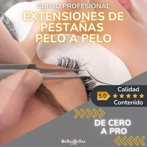 Imagen de portada para Curso online 006 EXTENSIONES DE PESTAÑAS PELO A PELO - bellasbellas.com BELLAS BELLAS 