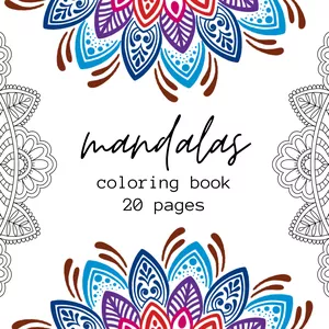 Imagen de portada para Ebook Mandalas coloring book 20 pages