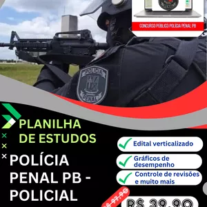 Imagem de capa para o Curso online Planilha de estudos - Polícia Penal PB