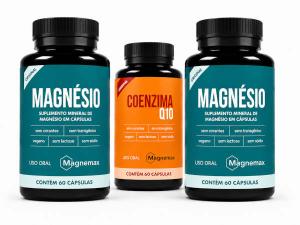Kit 2 Magnésio 1 Coenzima Q10 60 Cápsulas