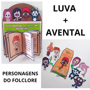 Imagem de capa para o Ebook Luva personagens folclóricos + Avental 
