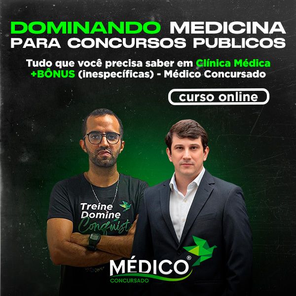 Imagem do curso Dominando Medicina para Concursos Públicos - Tudo que precisa saber em Clínica Médica + BÔNUS (Inespecíficas) - MédicoConcursado®