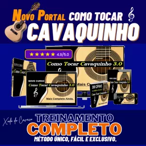 Curso NOVO Curso Como Tocar Cavaquinho 3.0 - Plano Vitalício