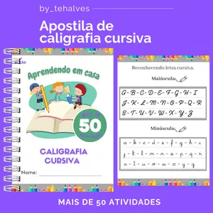 Imagem de capa para o Ebook APOSTILA CALIGRAFIA CURSIVA ALTA RESOLUÇÃO PDF PARA IMPRESSÃO