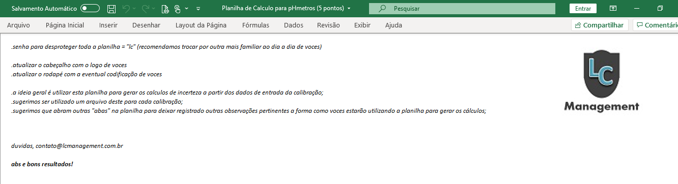 Imagem do curso Planilha de cálculo (calibração acreditada de pH Multipoint)