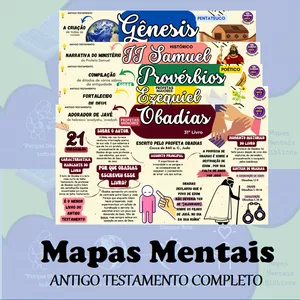 Imagem de capa para o Ebook MAPAS MENTAIS - LIVROS BÍBLICOS - ANTIGO TESTAMENTO COMPLETO