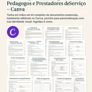 Imagem de capa para o Curso online 🧠 Kit de Documentos Profissionais Editáveis para Psicólogos, Pedagogos e Prestadores de Serviço – Canva