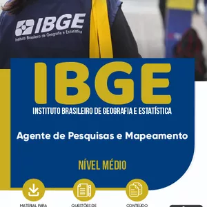 Imagem de capa para o Ebook Apostila IBGE 2023 - Agente de Pesquisas e Mapeamento