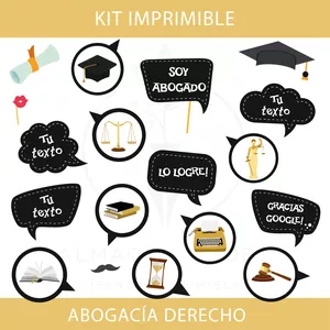Imagen de portada para Curso online Kit Imprimible Egresado en Abogacía Graduado Derecho