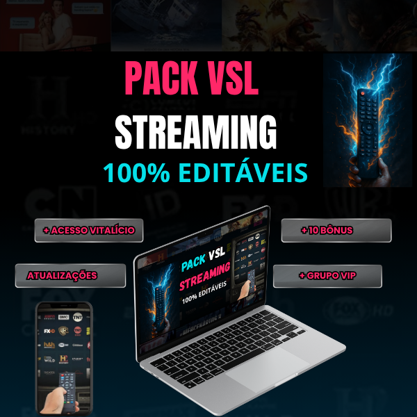 Imagem do curso Pack Vsl Streaming Editável 