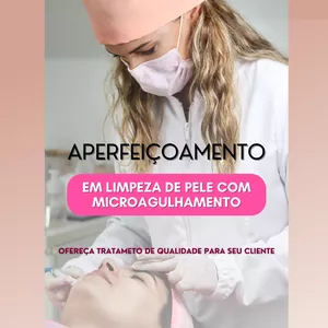 Imagem do curso Aperfeiçoamento em Limpeza de pele com Microagulhamento. 