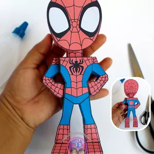 Imagem de capa para o Ebook Homem aranha Peter (Spidey) - Boneco de papel papertoy