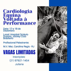 Imagem principal do produto Curso de Cardiologia Equina voltada à performance.