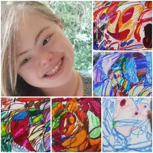 Imagen de portada para Ebook Diseños únicos a todo color de Rafita con Síndrome de Down