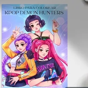 Imagen de portada para Ebook Libros para colorear de  kpop demon Hunters