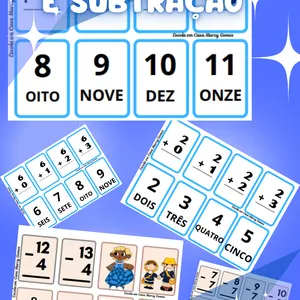 Imagem de capa para o Ebook Tabuada COMPLETA de soma e subtração.