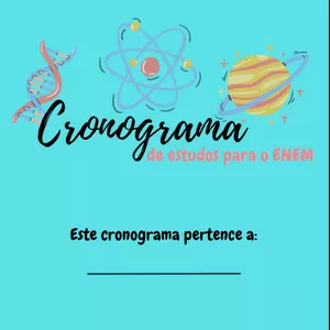 Imagem principal do produto CRONOGRAMA DE ESTUDOS - ENEM