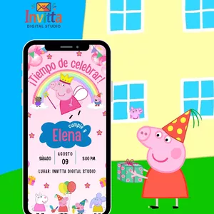 Imagen de portada para Ebook Plantilla editable Canva Peppa pig