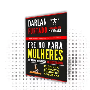 Imagem de capa para o Ebook Treino para Mulheres que treinam em casa com HALTERES E BARRAS