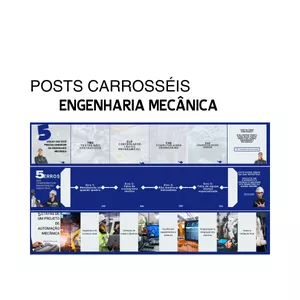 Pack Canva POSTS CARROSSÉIS ENGENHARIA MECÂNICA