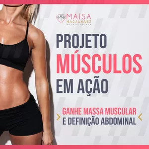 Imagem de capa para o Curso online MÚSCULOS EM AÇÃO: Ganhe Massa Muscular com Definição Abdominal.