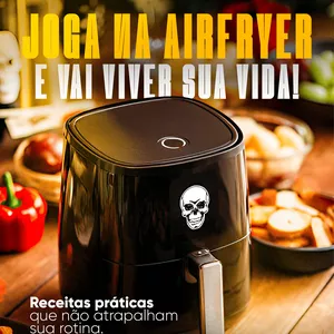 Imagem de capa para o Ebook  Joga na Airfryer e Vai Viver Sua Vida!