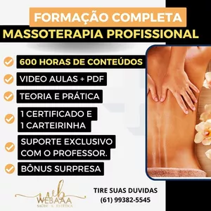 Imagem de capa para o Curso online FORMAÇÃO EM MASSOTERAPIA &amp; TÉCNICAS ANTI-DOR