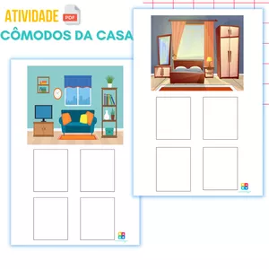 Imagem de capa para o Ebook ATIVIDADE CÔMODOS DA CASA 