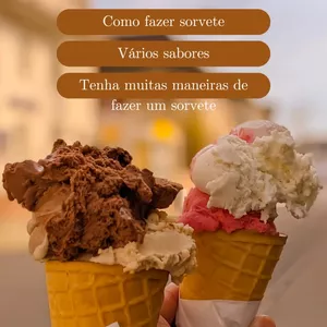 Imagem de capa para o Ebook como fazer sorvete