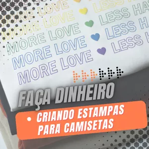 Imagem de capa para o Ebook Faça Dinheiro Criando Estampas para Camisetas
