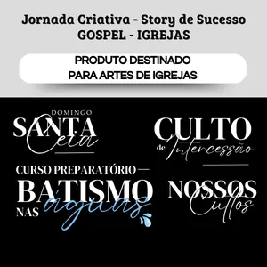 Imagem de capa para o Ebook Jornada Criativa - Story de Sucesso Igrejas Evangélicas
