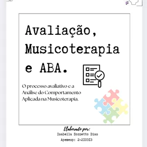 Imagem de capa para o Curso online Curso- Avaliação e Análise  Comportamento Aplicada na Musicoterapia 