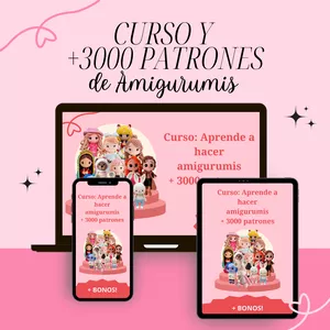 Imagen de portada para Ebook Curso + 3000 Patrones de Amigurumis