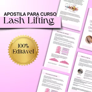 Curso Apostila para curso de Lash Lifting- 100% editável