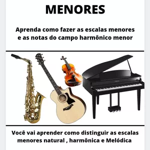 Imagem de capa para o Ebook  Aulas de violão Tom e escala menor