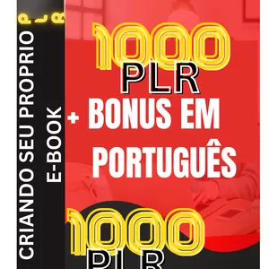 Imagem de capa para o Ebook 1000 PLR PRONTOS PARA VENDER + BONUS  EM PORTUGUÊS 