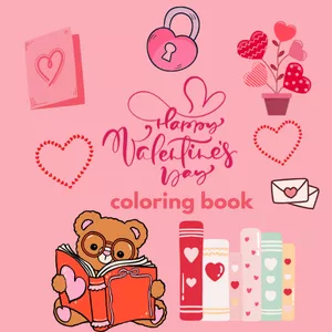Cover image for Ebook Happy Valentine's Day Coloring Book for kids and friends!