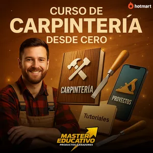Imagem de CURSO DE CARPINTERIA DESDE CERO criado por MASTEREDUCATIVOO na hotmart