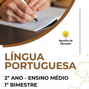 Imagem de capa para o Ebook Língua Portuguesa 2º Ano 1º Bimestre (Ensino Médio) - Apostila com Planos de Aula