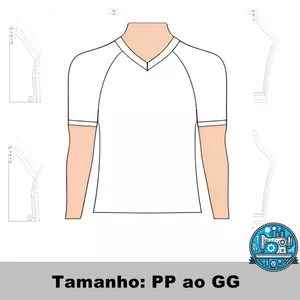 Imagem de capa para o Ebook Molde Digital de Baby Look Raglan Gola V (PP ao GG)