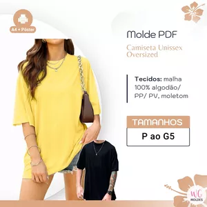 Imagem de capa para o Ebook MOLDE CAMISETA OVERSIZED UNISSEX