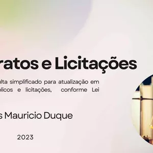Imagem de capa para o Ebook Contratos e Licitações - James Maurício Duque 