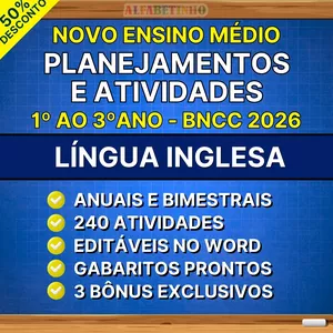 Imagem do curso LÍNGUA INGLESA - Planejamentos e Atividades - Ensino Médio - BNCC 2026