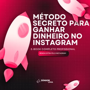Imagem de capa para o Ebook Método Secreto Para Ganhar Dinheiro no Instagram
