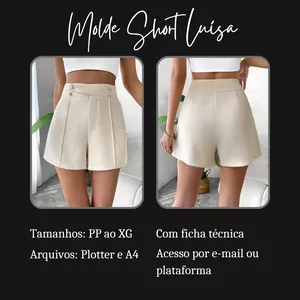 Imagem de capa para o Ebook MOLDE SHORT LUÍSA (ALFAIATARIA) 
