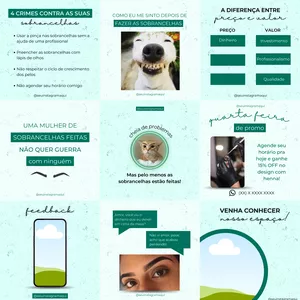 Imagem de capa para o Ebook Pack Canva para Sobrancelhas