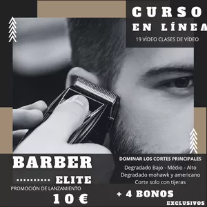 Imagen de portada para Curso online Barber Elite