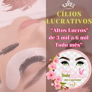 Imagem de capa para o Curso online "Cílios Lucrativos: Tornando-se um Mestre dos Cílios com Altos Lucros"