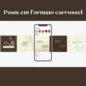 Imagem de capa para o Curso online 7 posts em formato carrossel para o Instagram
