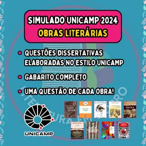 Imagem de capa para o Ebook UNICAMP SIMULADO OBRAS LITERÁRIAS 2024